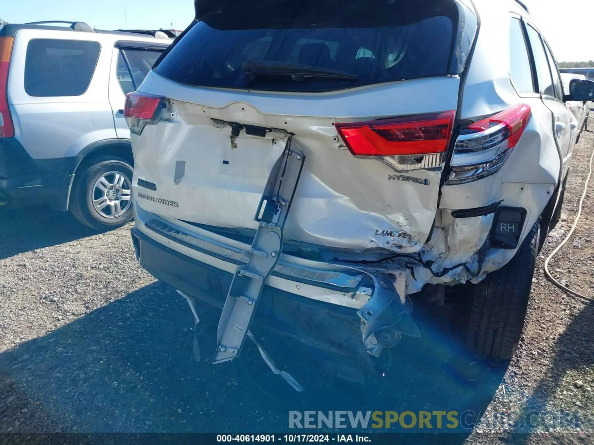 6 fotografías del automóvil dañado 5TDDGRFH3KS052320 TOYOTA HIGHLANDER HYBRID 2019