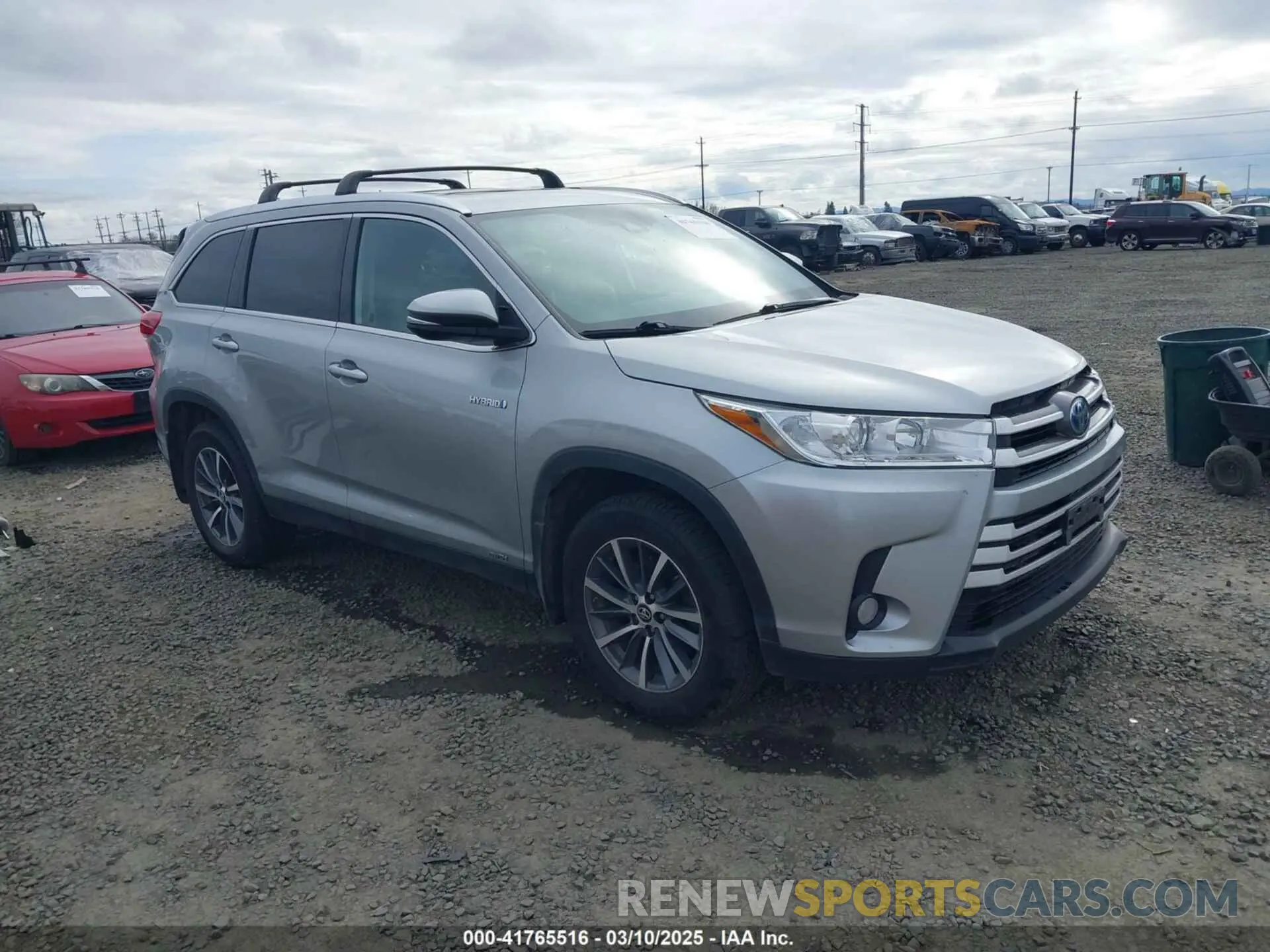 1 fotografías del automóvil dañado 5TDJGRFH1KS055686 TOYOTA HIGHLANDER HYBRID 2019