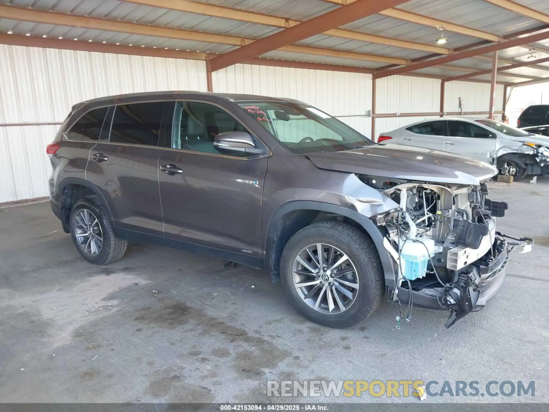 1 fotografías del automóvil dañado 5TDJGRFH2KS058824 TOYOTA HIGHLANDER HYBRID 2019