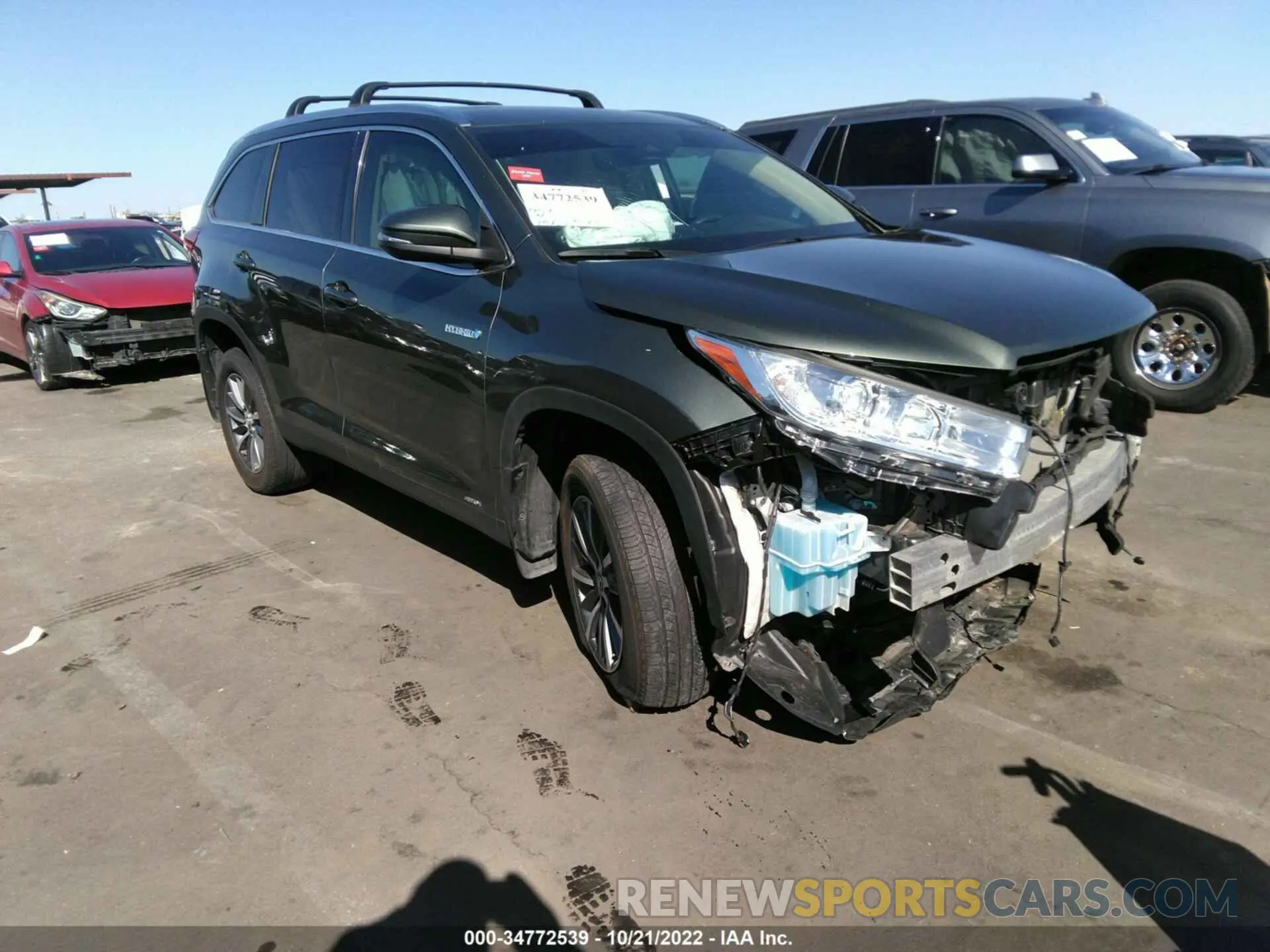 1 fotografías del automóvil dañado 5TDJGRFH5KS060728 TOYOTA HIGHLANDER HYBRID 2019