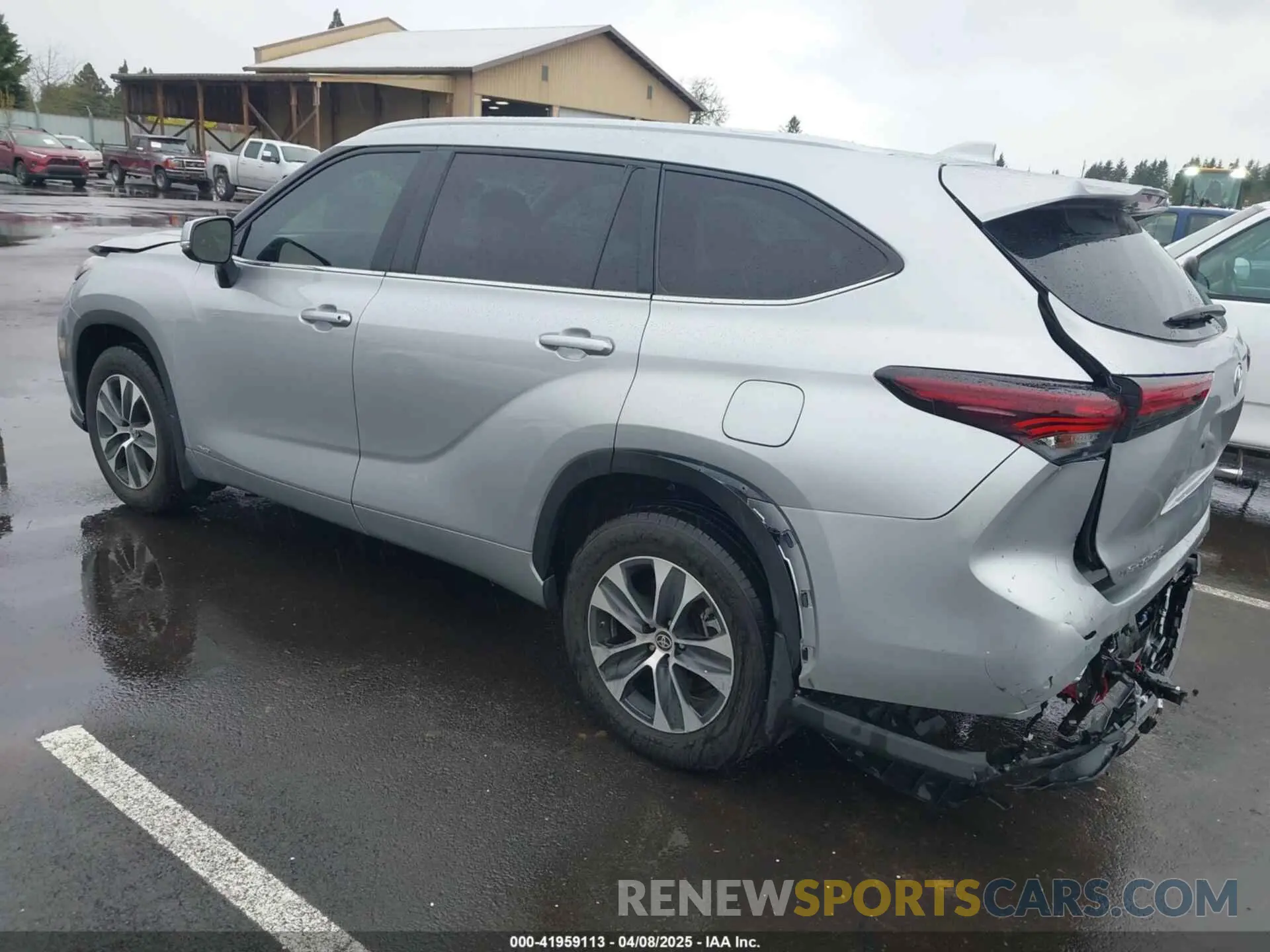 3 fotografías del automóvil dañado 5TDKBRCH6RS604722 TOYOTA HIGHLANDER HYBRID 2024