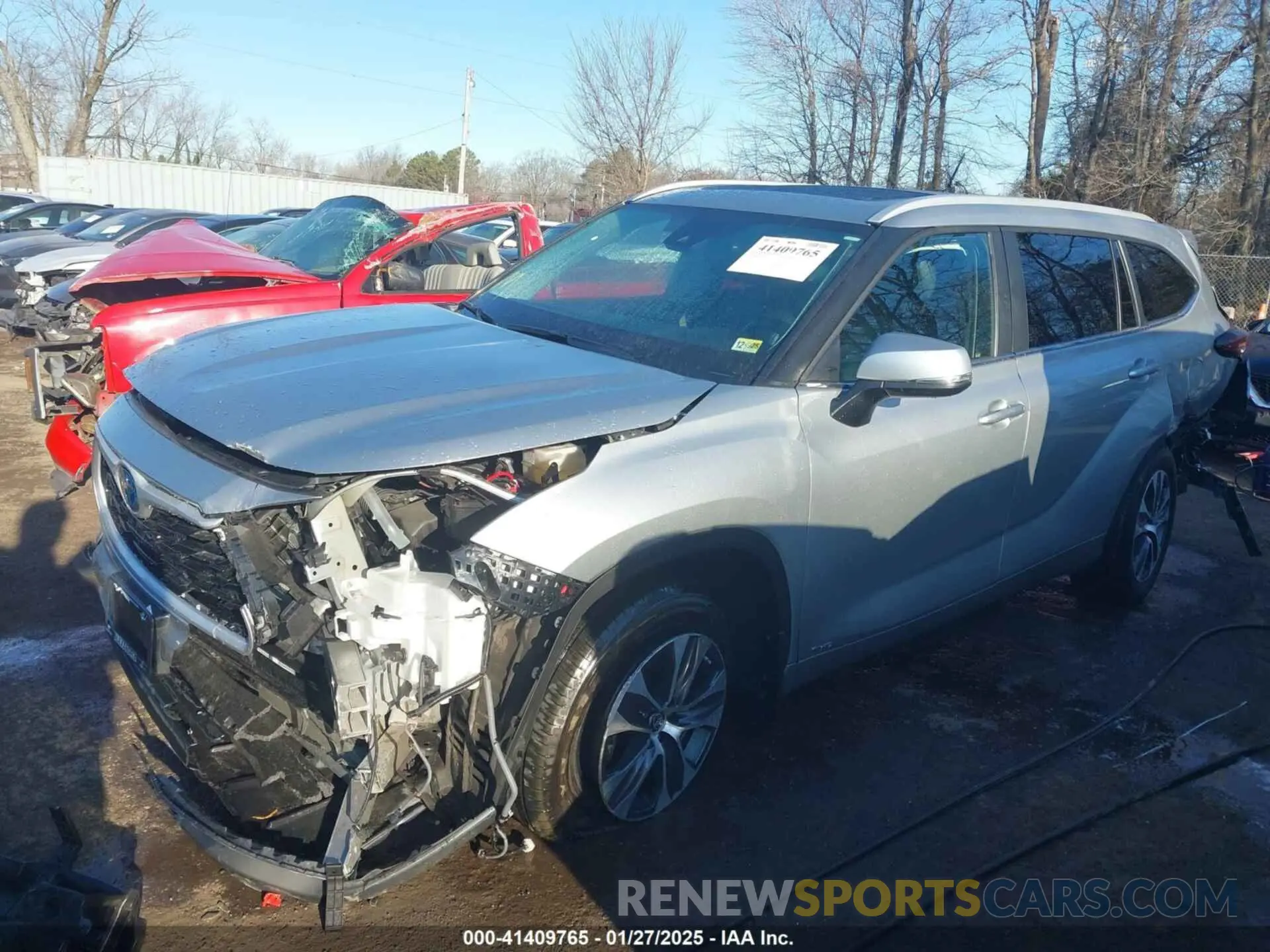 2 fotografías del automóvil dañado 5TDKBRCH6RS612934 TOYOTA HIGHLANDER HYBRID 2024