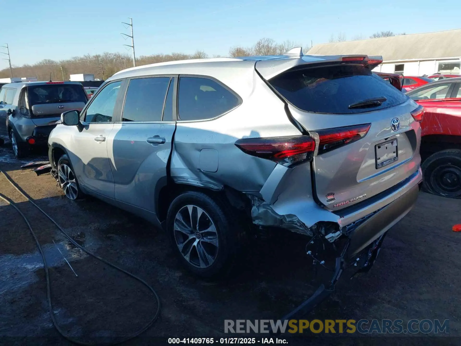 3 fotografías del automóvil dañado 5TDKBRCH6RS612934 TOYOTA HIGHLANDER HYBRID 2024