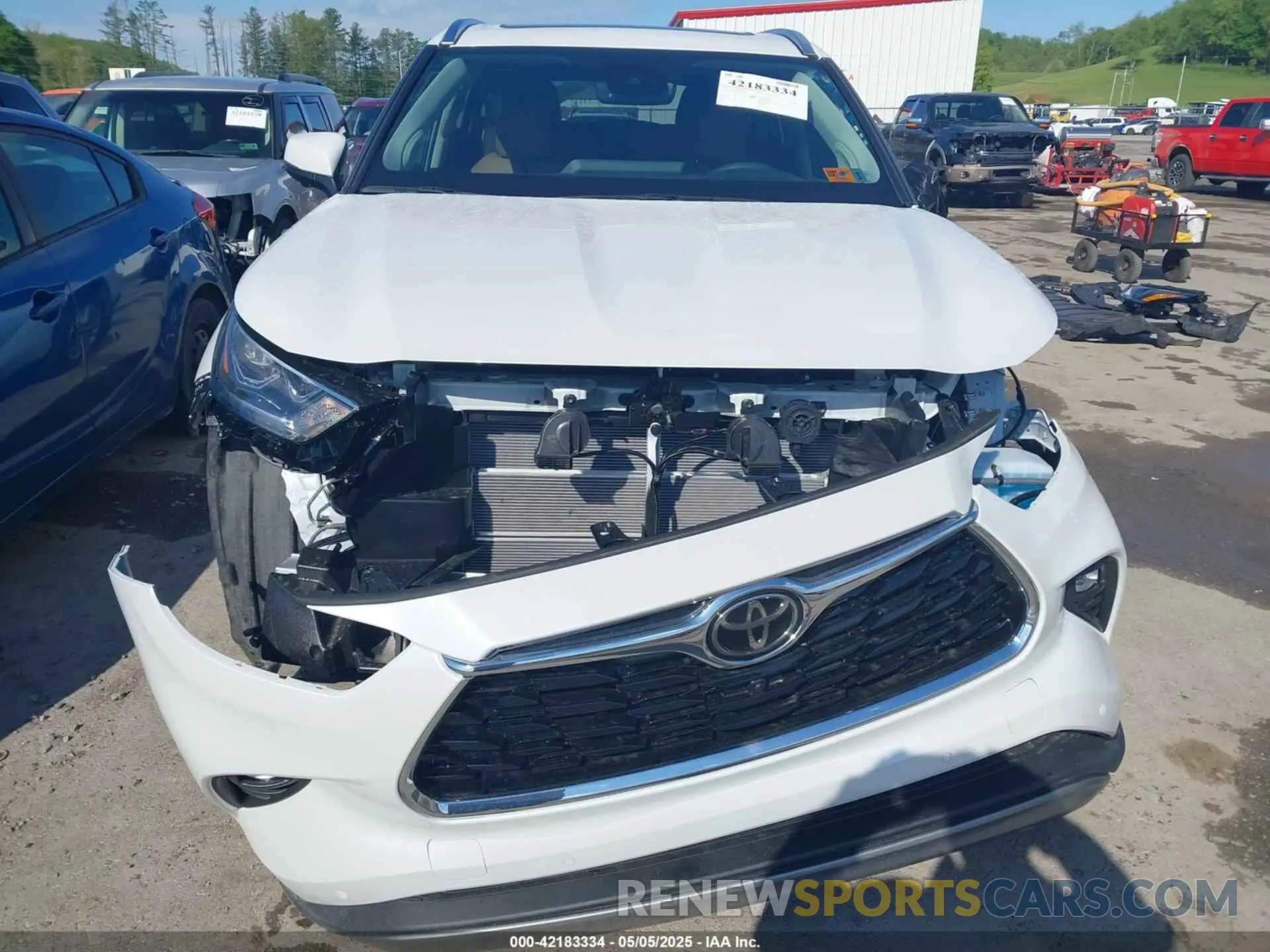 6 fotografías del automóvil dañado 5TDKBRCHXSS662712 TOYOTA HIGHLANDER HYBRID 2025