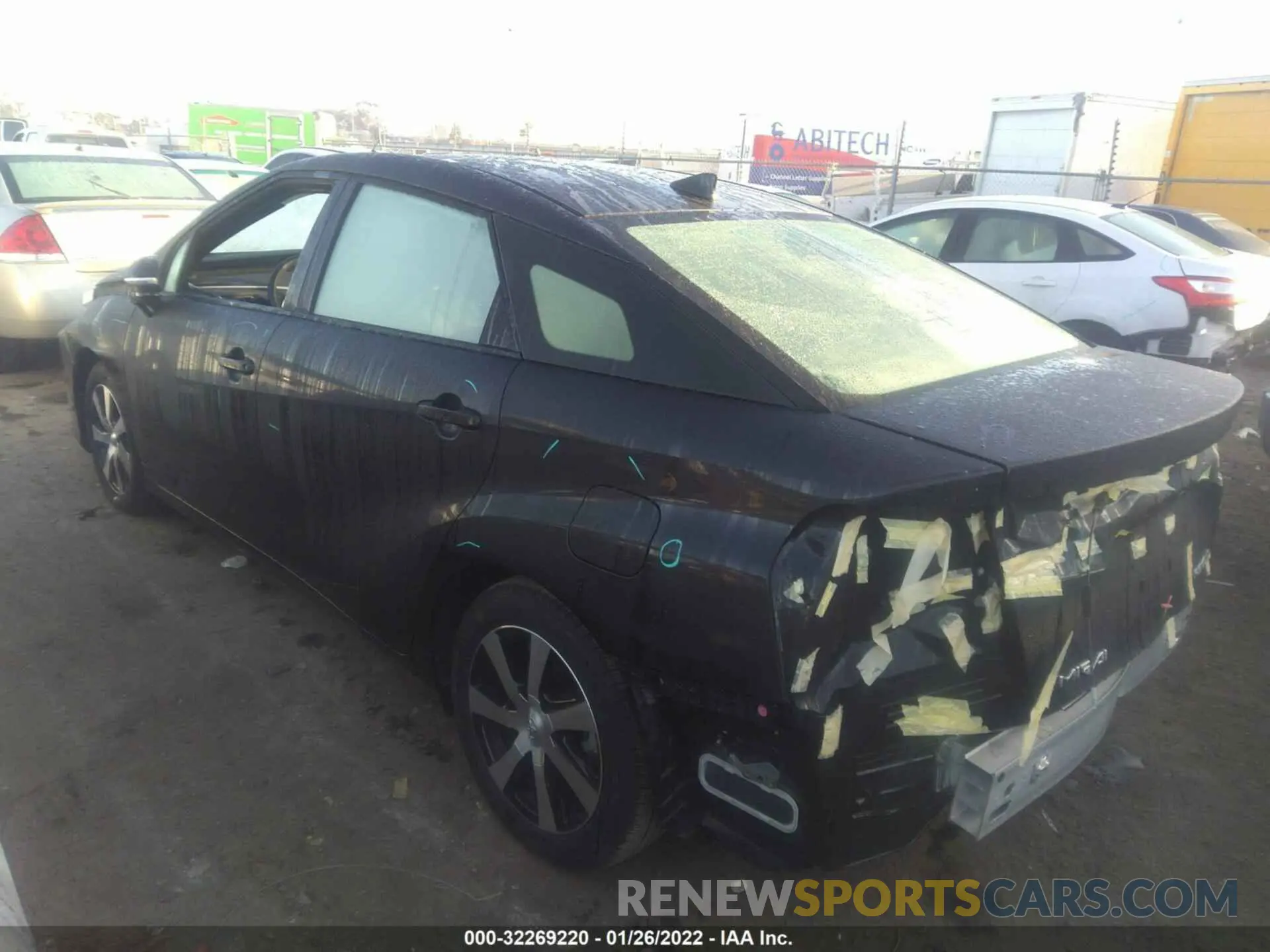 2 fotografías del automóvil dañado JTDBVRBD3KA005866 TOYOTA MIRAI 2019