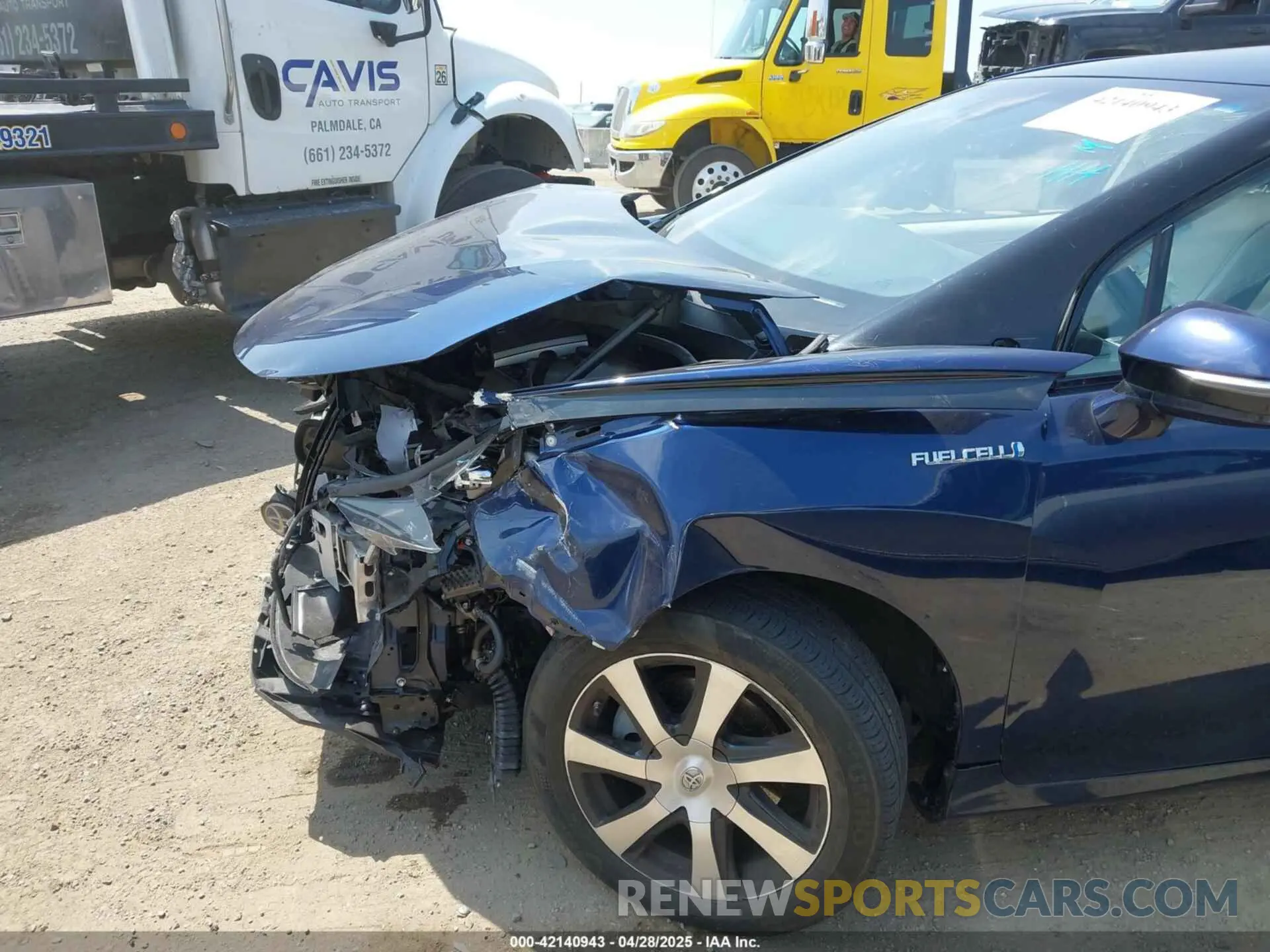 6 fotografías del automóvil dañado JTDBVRBD4KA007805 TOYOTA MIRAI 2019