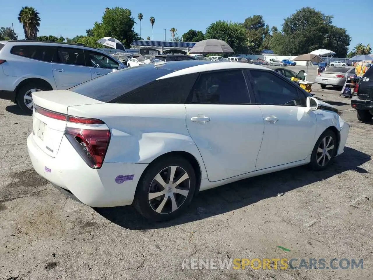 3 fotografías del automóvil dañado JTDBVRBD5KA005562 TOYOTA MIRAI 2019