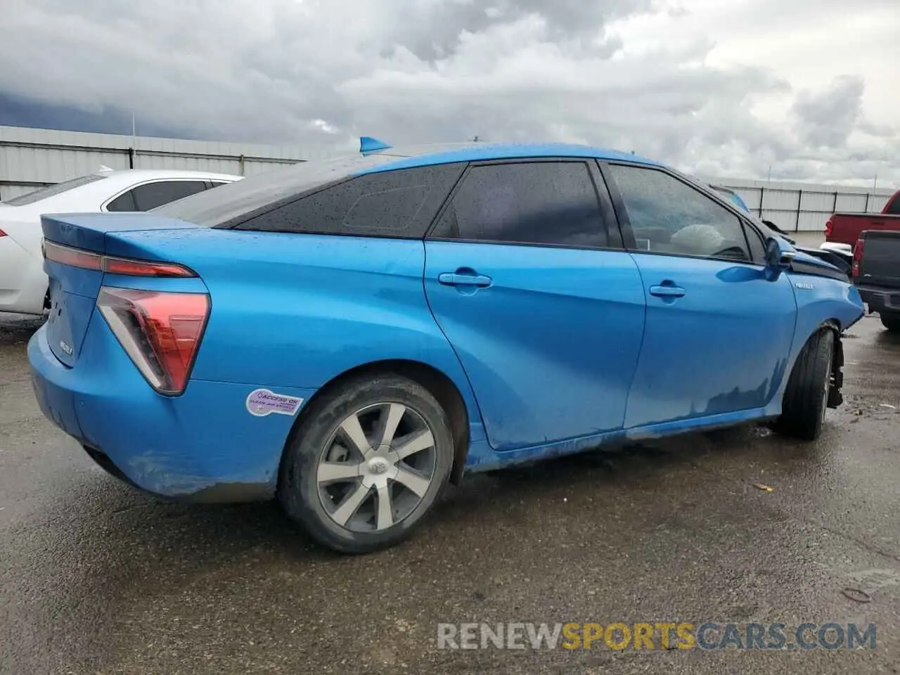 3 fotografías del automóvil dañado JTDBVRBD5KA005982 TOYOTA MIRAI 2019