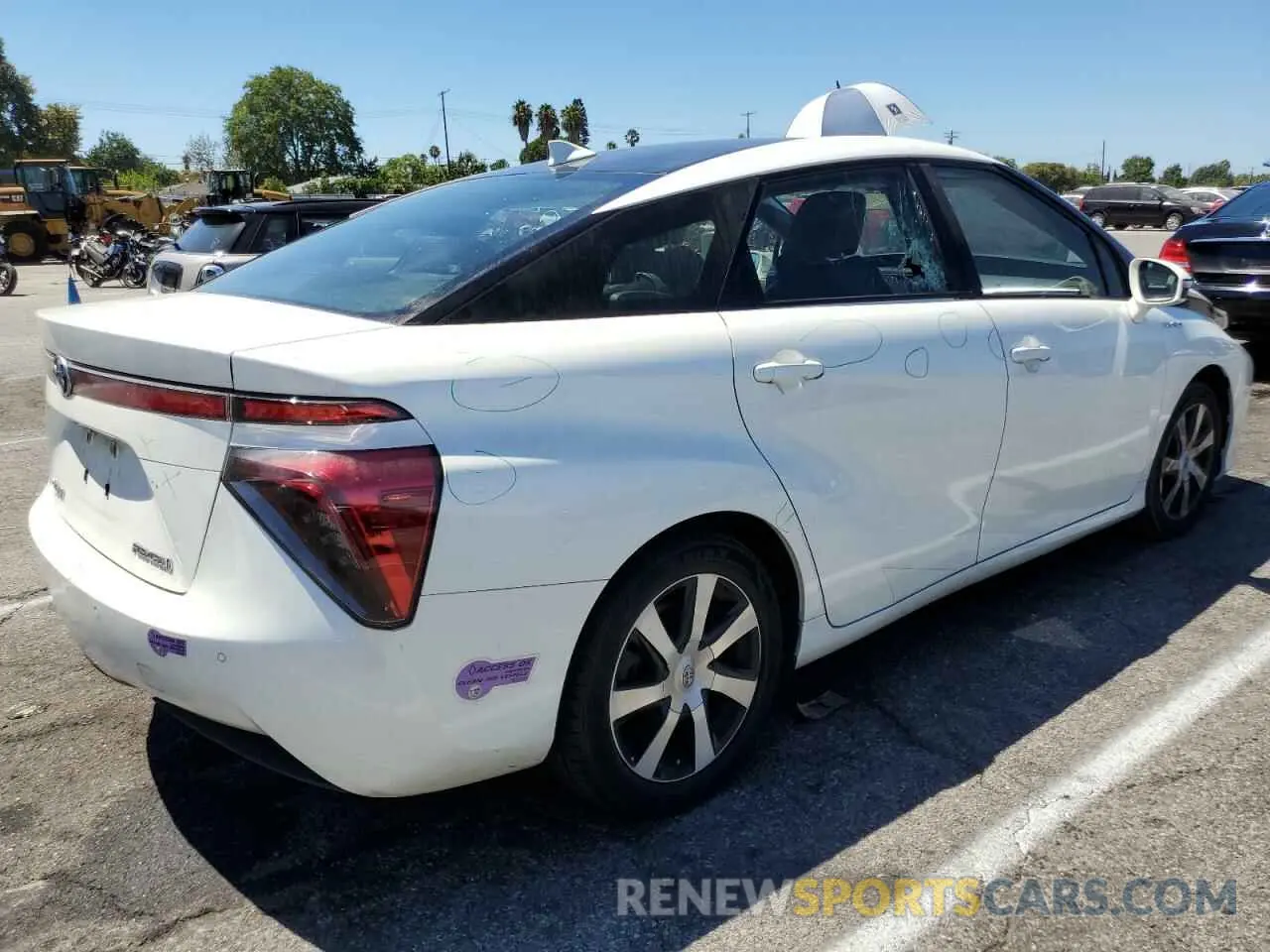 3 fotografías del automóvil dañado JTDBVRBD6KA006364 TOYOTA MIRAI 2019