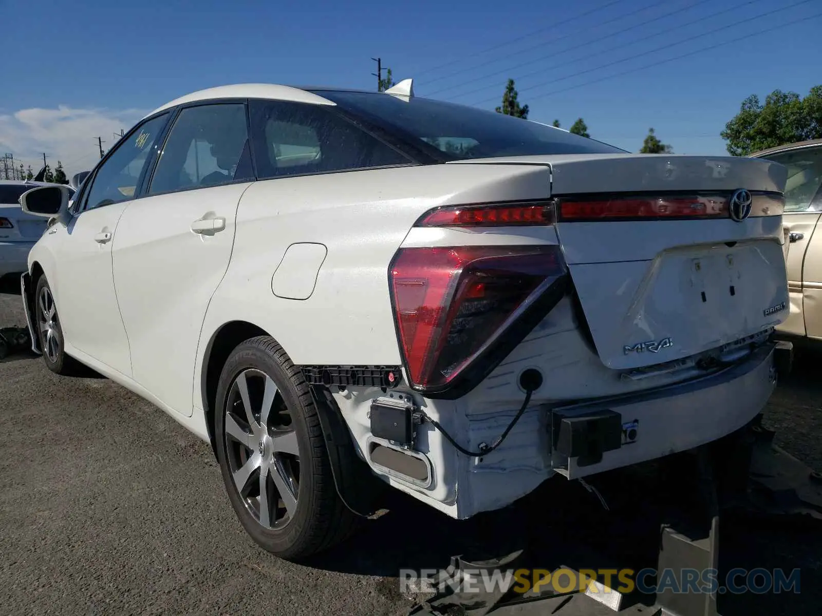3 fotografías del automóvil dañado JTDBVRBD7KA006065 TOYOTA MIRAI 2019