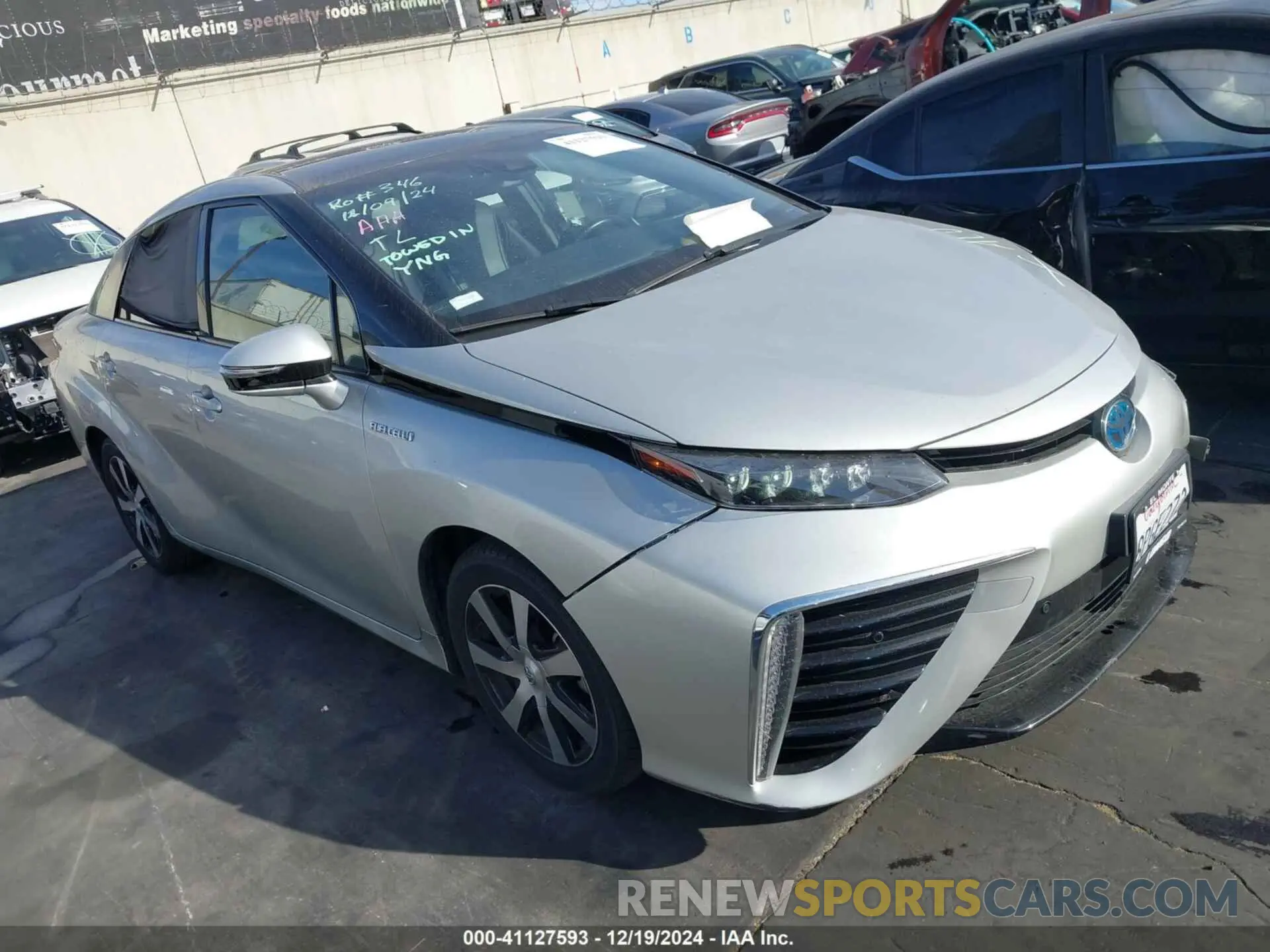 1 fotografías del automóvil dañado JTDBVRBDXKA007873 TOYOTA MIRAI 2019