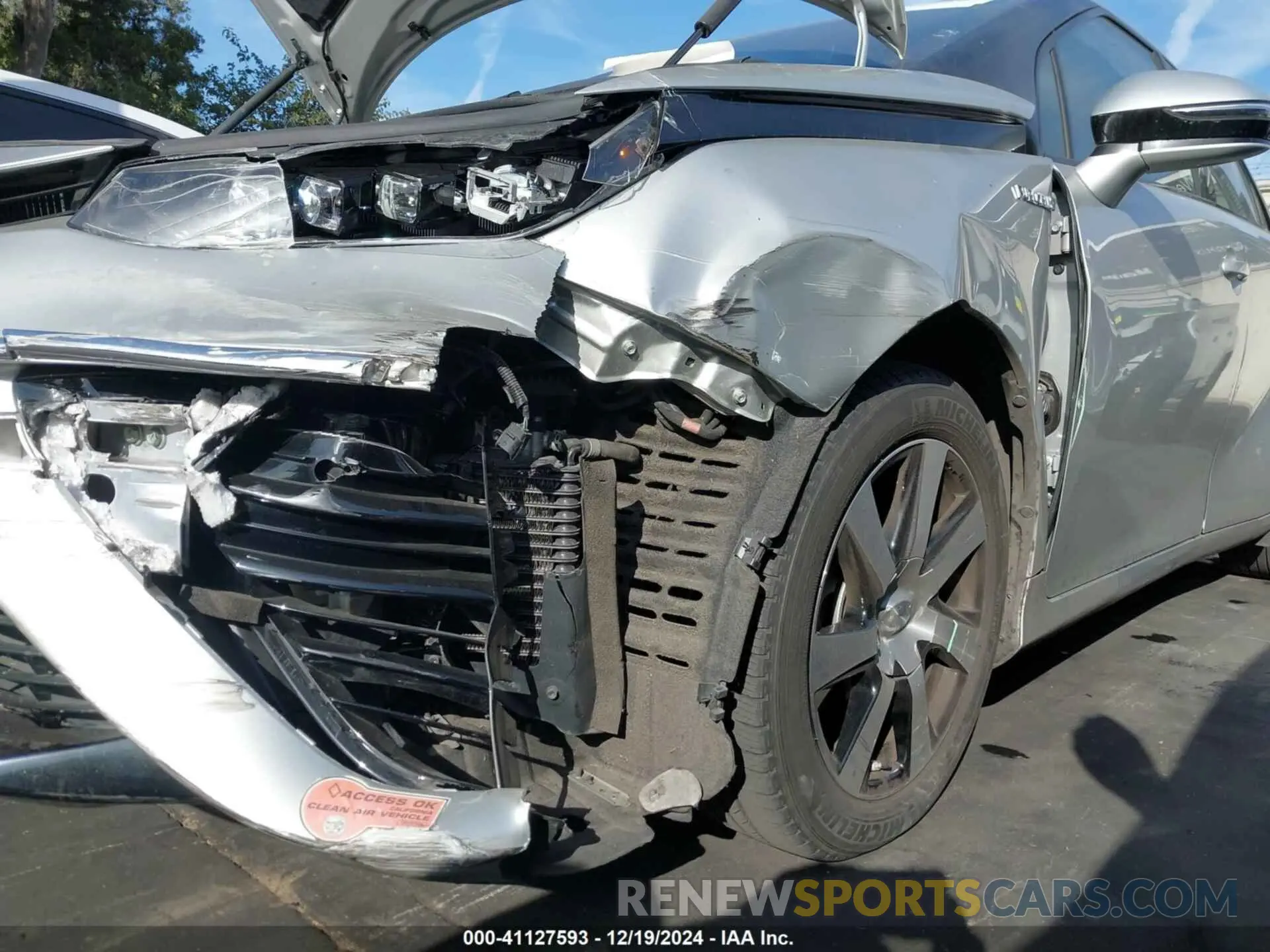 6 fotografías del automóvil dañado JTDBVRBDXKA007873 TOYOTA MIRAI 2019