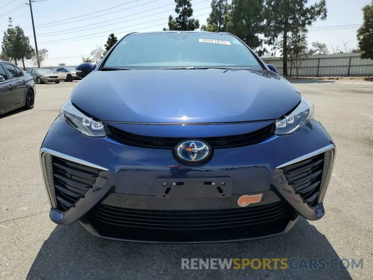 5 fotografías del automóvil dañado JTDBVRBD7LA008027 TOYOTA MIRAI 2020