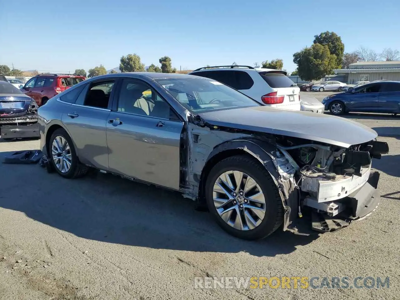 4 fotografías del automóvil dañado JTDAAAAA2MA001908 TOYOTA MIRAI 2021