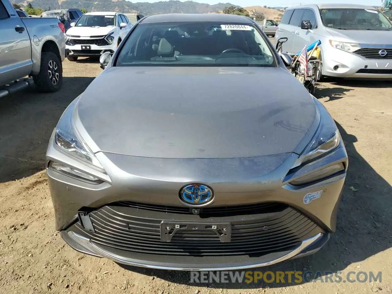 5 fotografías del automóvil dañado JTDAAAAA7MA003203 TOYOTA MIRAI 2021