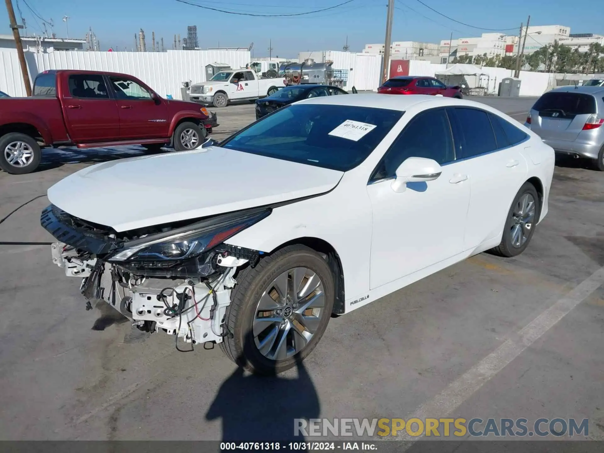 2 fotografías del automóvil dañado JTDAAAAA7MA003248 TOYOTA MIRAI 2021