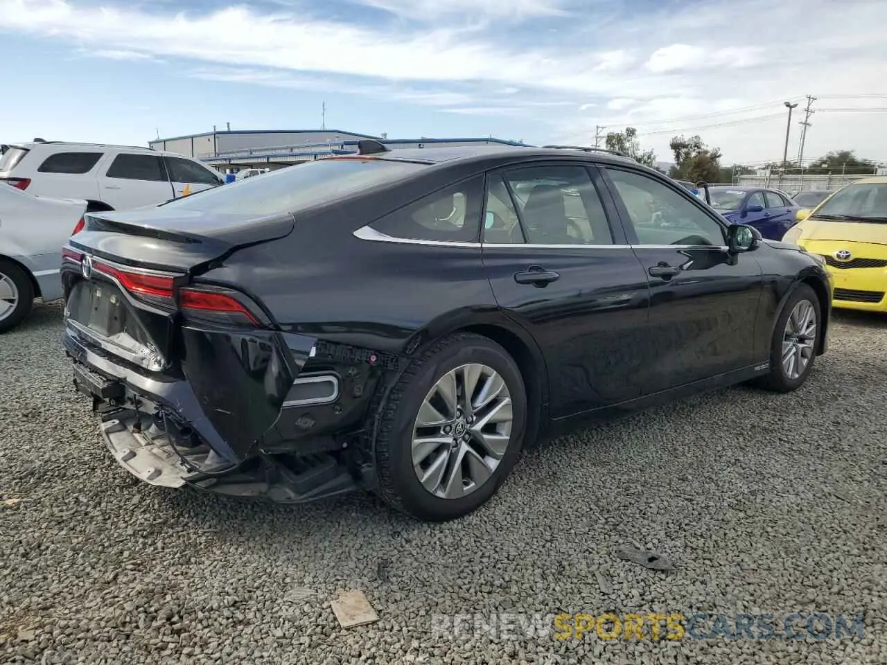 3 fotografías del automóvil dañado JTDAAAAA9MA003624 TOYOTA MIRAI 2021