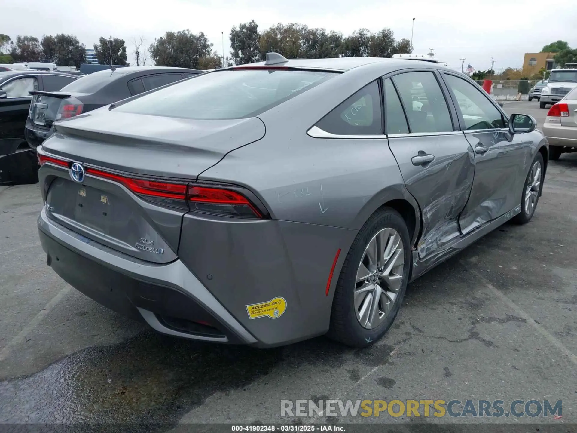 4 fotografías del automóvil dañado JTDAAAAA0NA004985 TOYOTA MIRAI 2022