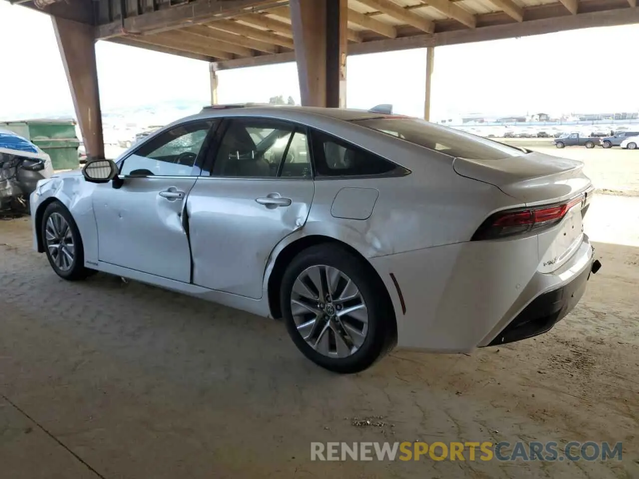 2 fotografías del automóvil dañado JTDAAAAA1PA007767 TOYOTA MIRAI 2023