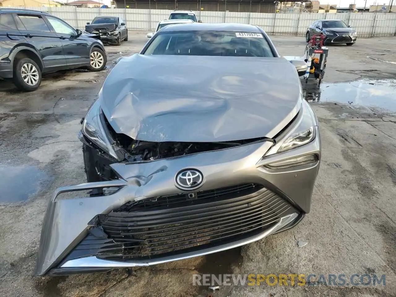 5 fotografías del automóvil dañado JTDAAAAA9PA009069 TOYOTA MIRAI 2023