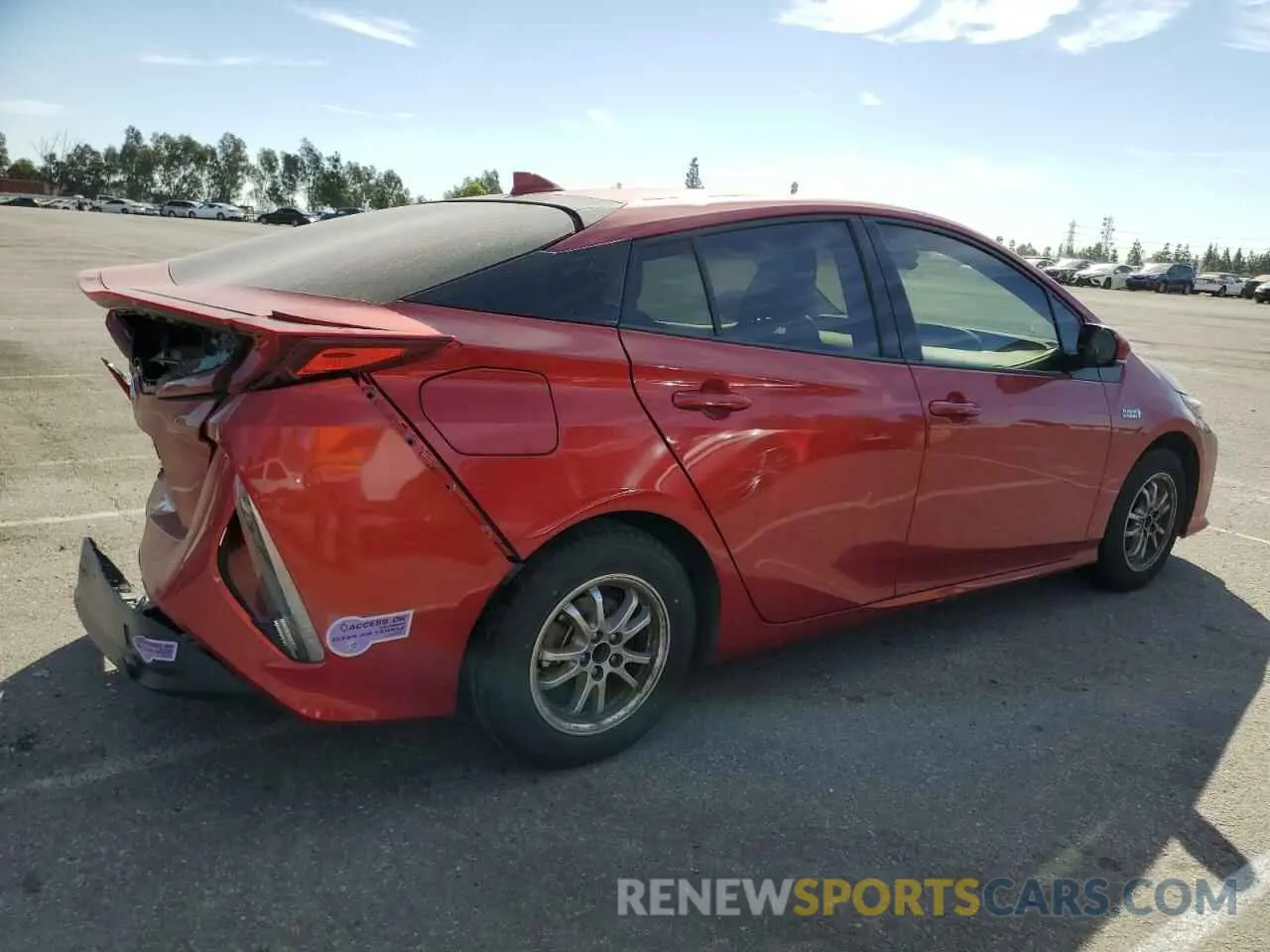 3 fotografías del automóvil dañado JTDKARFP0K3118016 TOYOTA PRIUS 2019