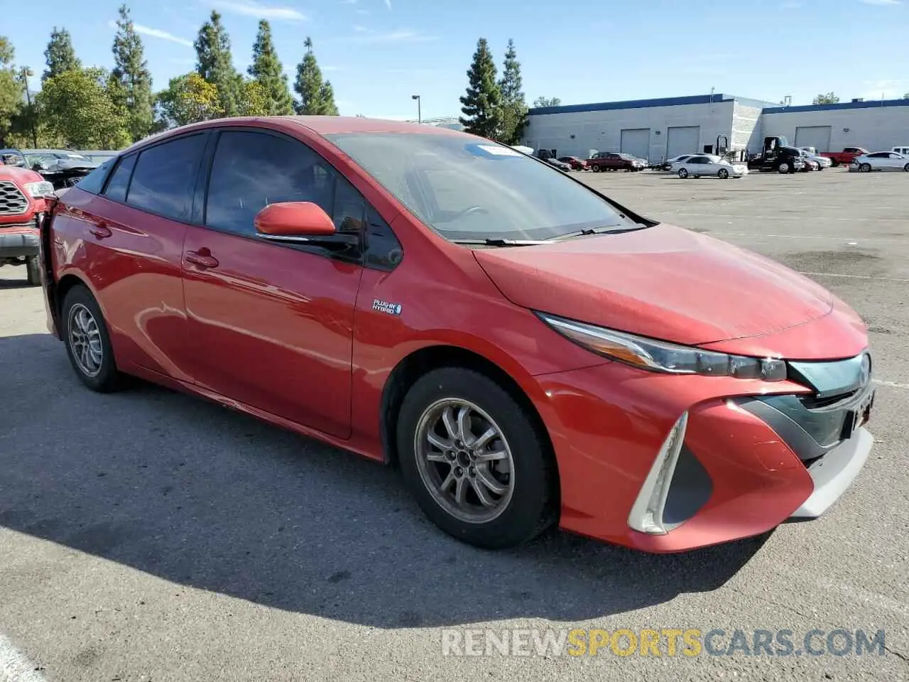 4 fotografías del automóvil dañado JTDKARFP0K3118016 TOYOTA PRIUS 2019