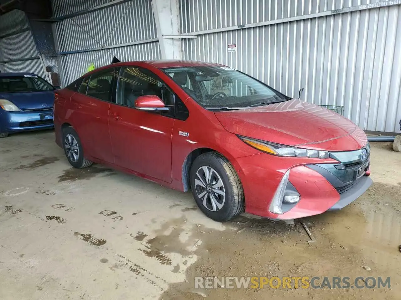 4 fotografías del automóvil dañado JTDKARFP2K3106112 TOYOTA PRIUS 2019