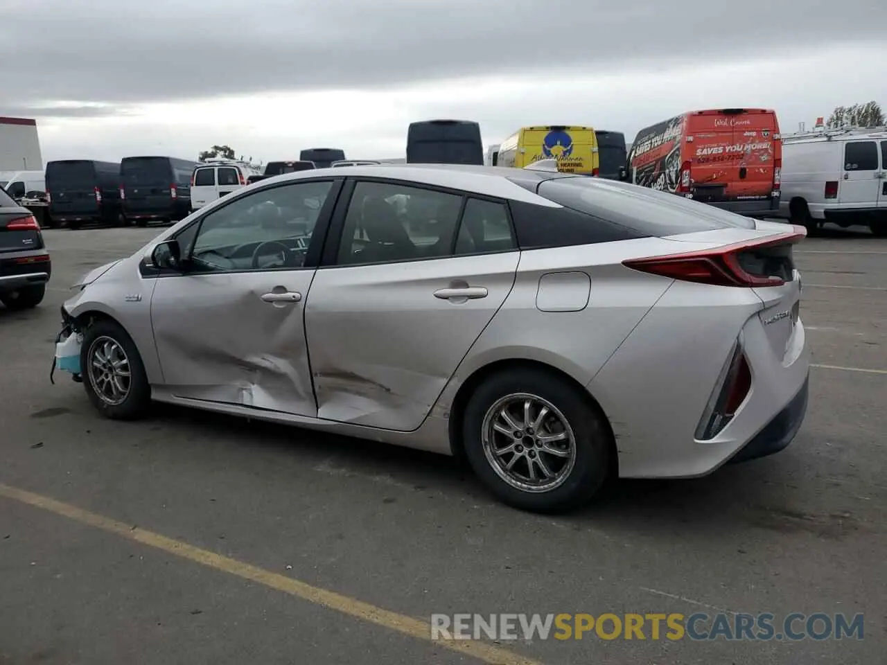 2 fotografías del automóvil dañado JTDKARFP4K3108329 TOYOTA PRIUS 2019