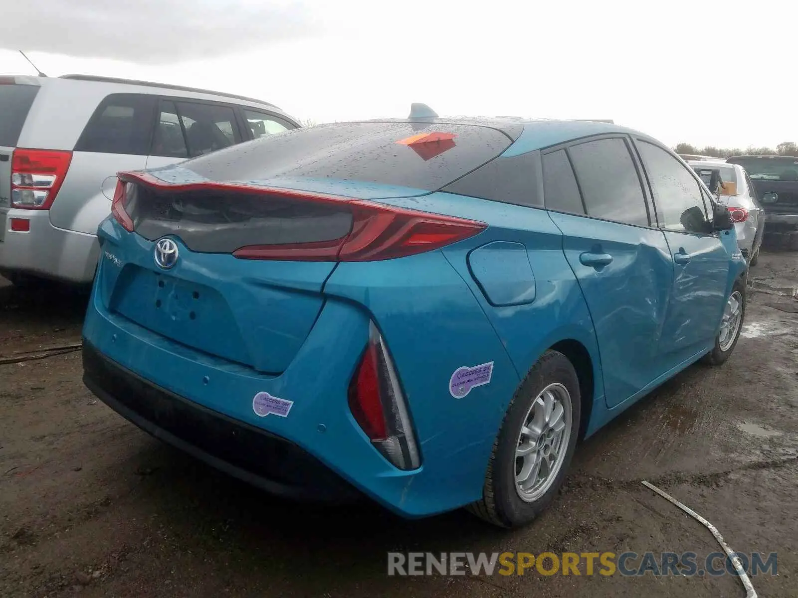 4 fotografías del automóvil dañado JTDKARFP5K3105178 TOYOTA PRIUS 2019