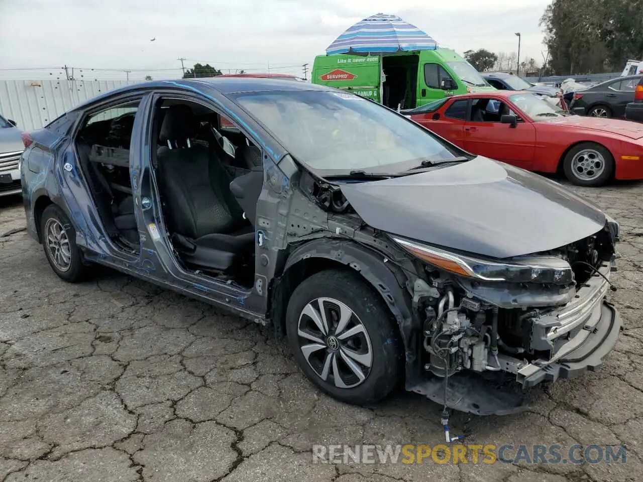 4 fotografías del automóvil dañado JTDKARFP7K3110589 TOYOTA PRIUS 2019
