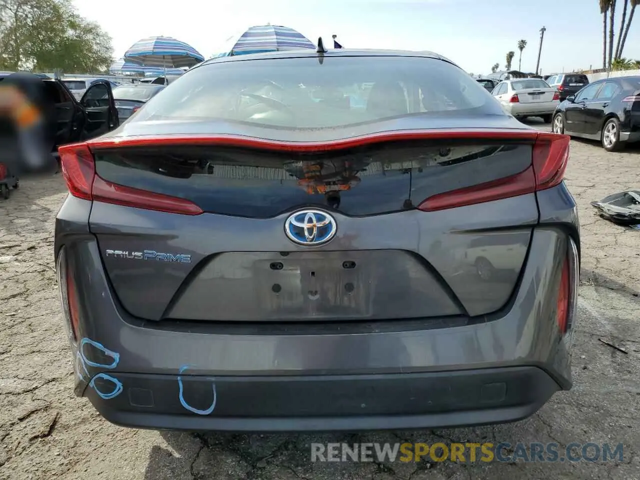 6 fotografías del automóvil dañado JTDKARFP7K3110589 TOYOTA PRIUS 2019