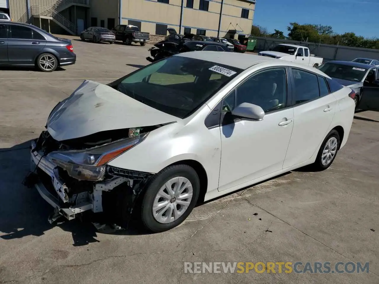 1 fotografías del automóvil dañado JTDKARFU0K3071804 TOYOTA PRIUS 2019
