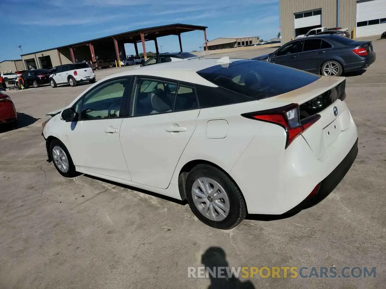 2 fotografías del automóvil dañado JTDKARFU0K3071804 TOYOTA PRIUS 2019