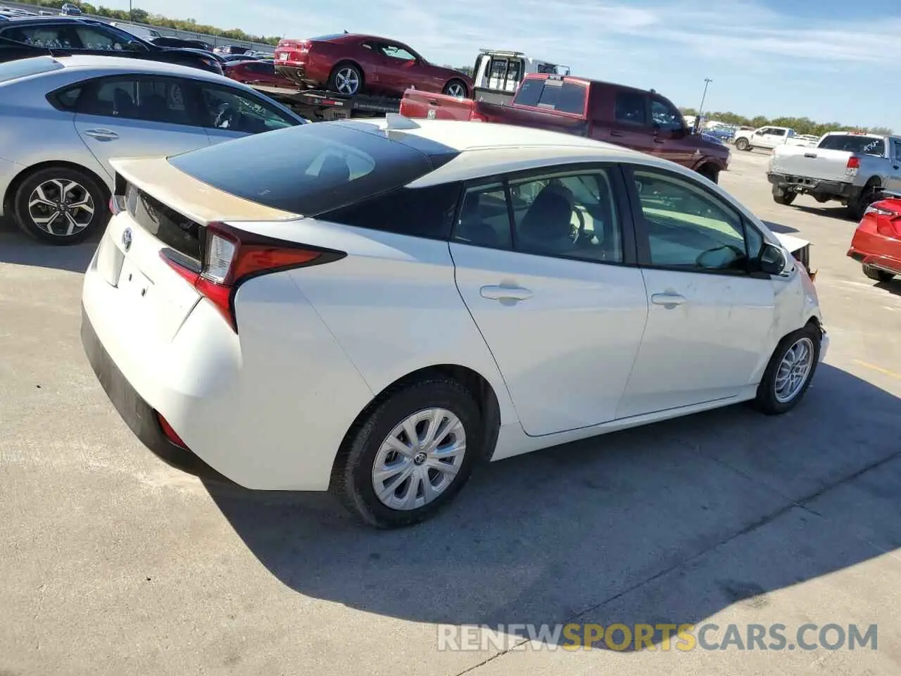 3 fotografías del automóvil dañado JTDKARFU0K3071804 TOYOTA PRIUS 2019
