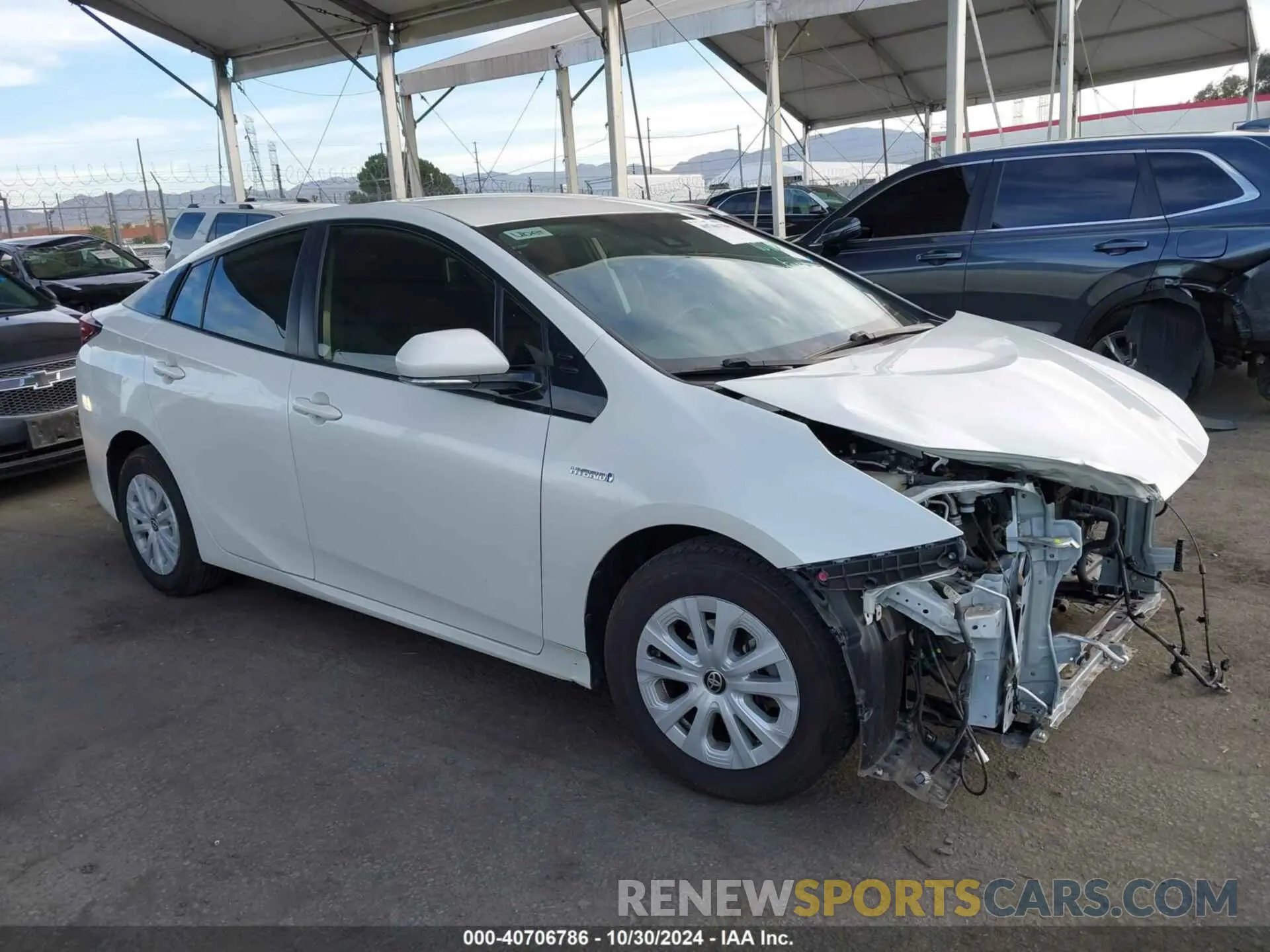 1 fotografías del automóvil dañado JTDKARFU0K3077134 TOYOTA PRIUS 2019