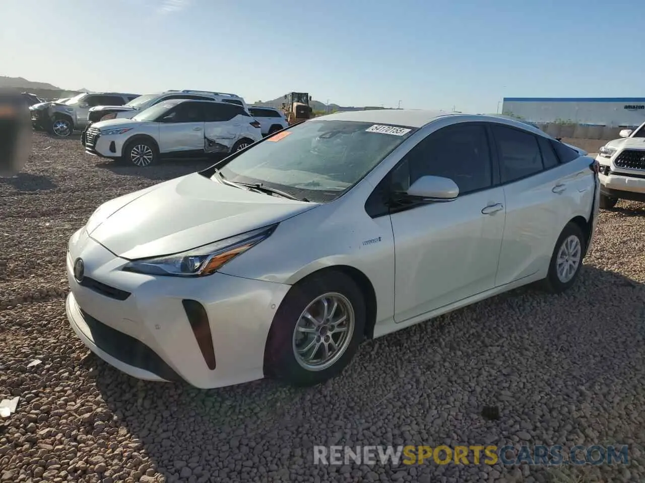 1 fotografías del automóvil dañado JTDKARFU0K3085153 TOYOTA PRIUS 2019