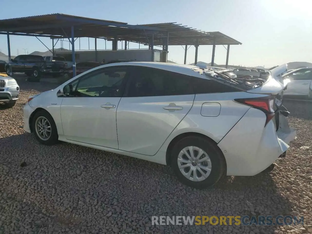 2 fotografías del automóvil dañado JTDKARFU0K3085153 TOYOTA PRIUS 2019