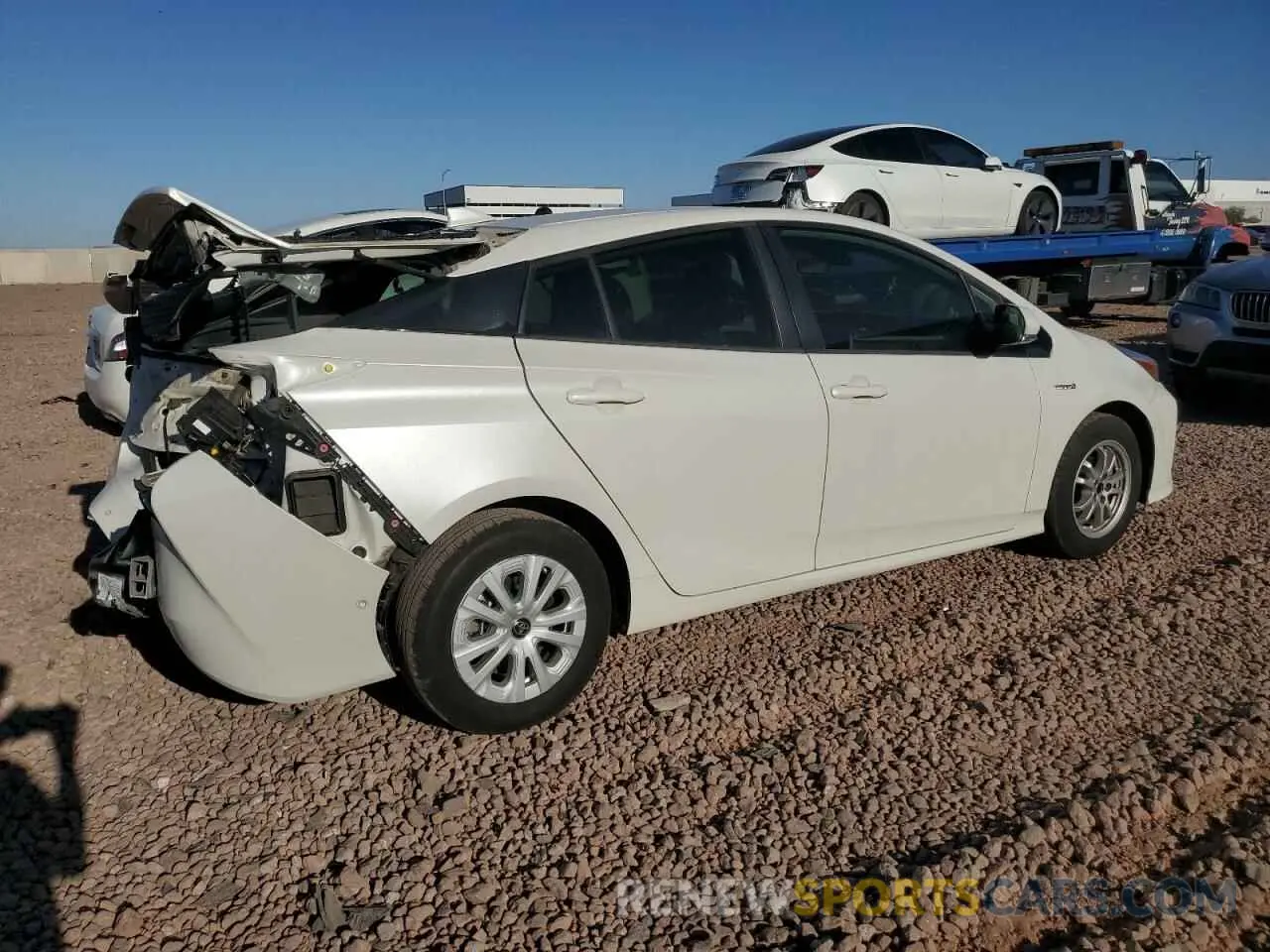 3 fotografías del automóvil dañado JTDKARFU0K3085153 TOYOTA PRIUS 2019