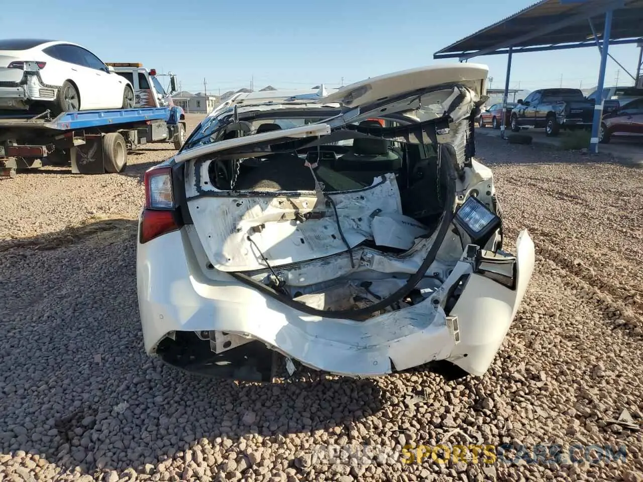 6 fotografías del automóvil dañado JTDKARFU0K3085153 TOYOTA PRIUS 2019