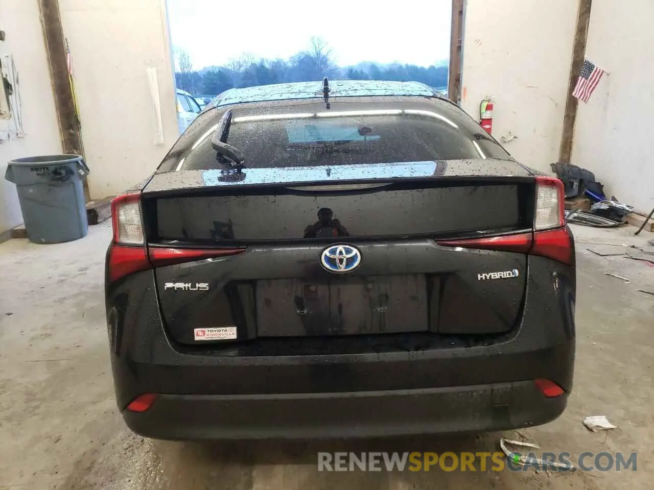 6 fotografías del automóvil dañado JTDKARFU0K3093351 TOYOTA PRIUS 2019