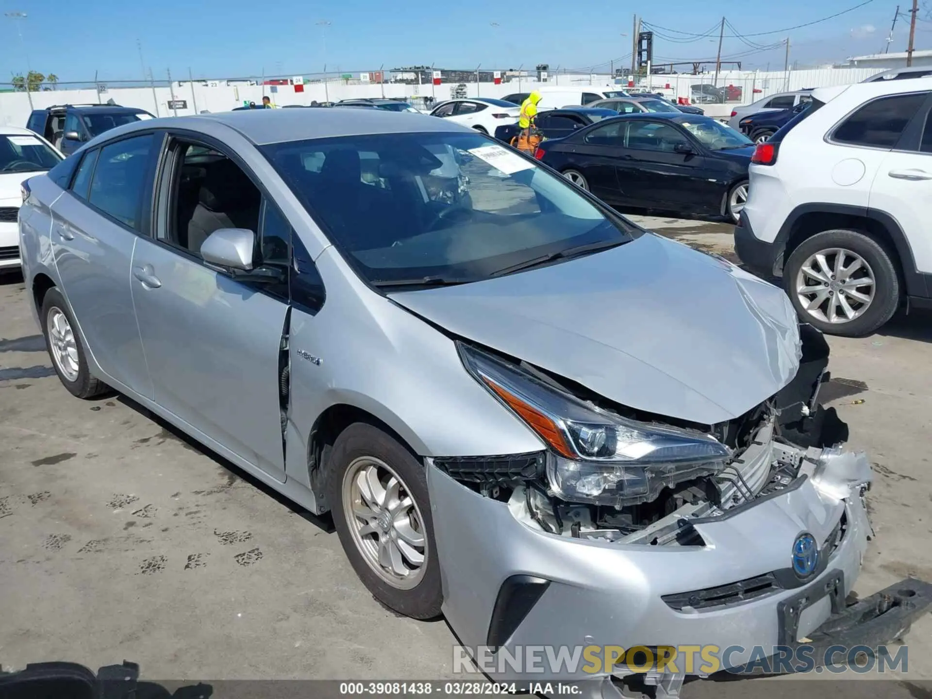 1 fotografías del automóvil dañado JTDKARFU0K3093429 TOYOTA PRIUS 2019