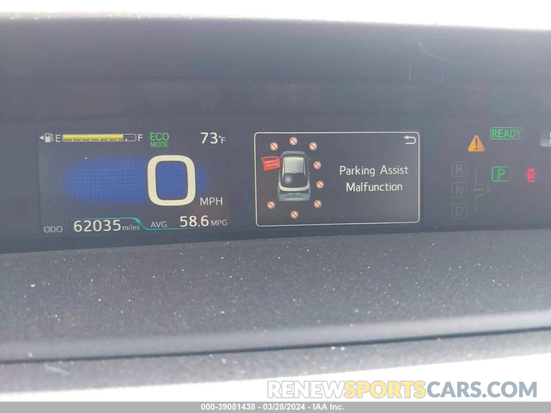 7 fotografías del automóvil dañado JTDKARFU0K3093429 TOYOTA PRIUS 2019