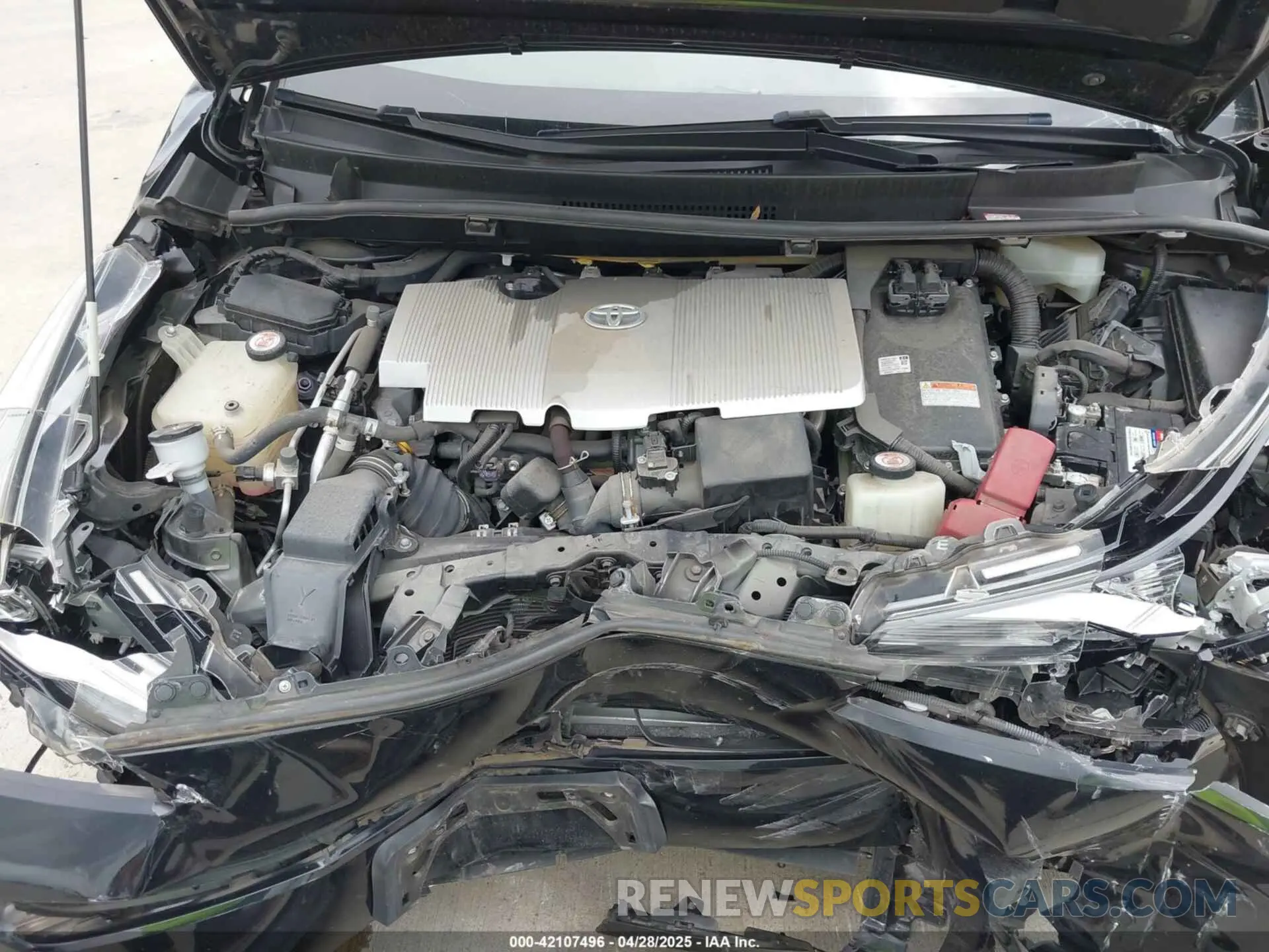 10 fotografías del automóvil dañado JTDKARFU0K3095844 TOYOTA PRIUS 2019