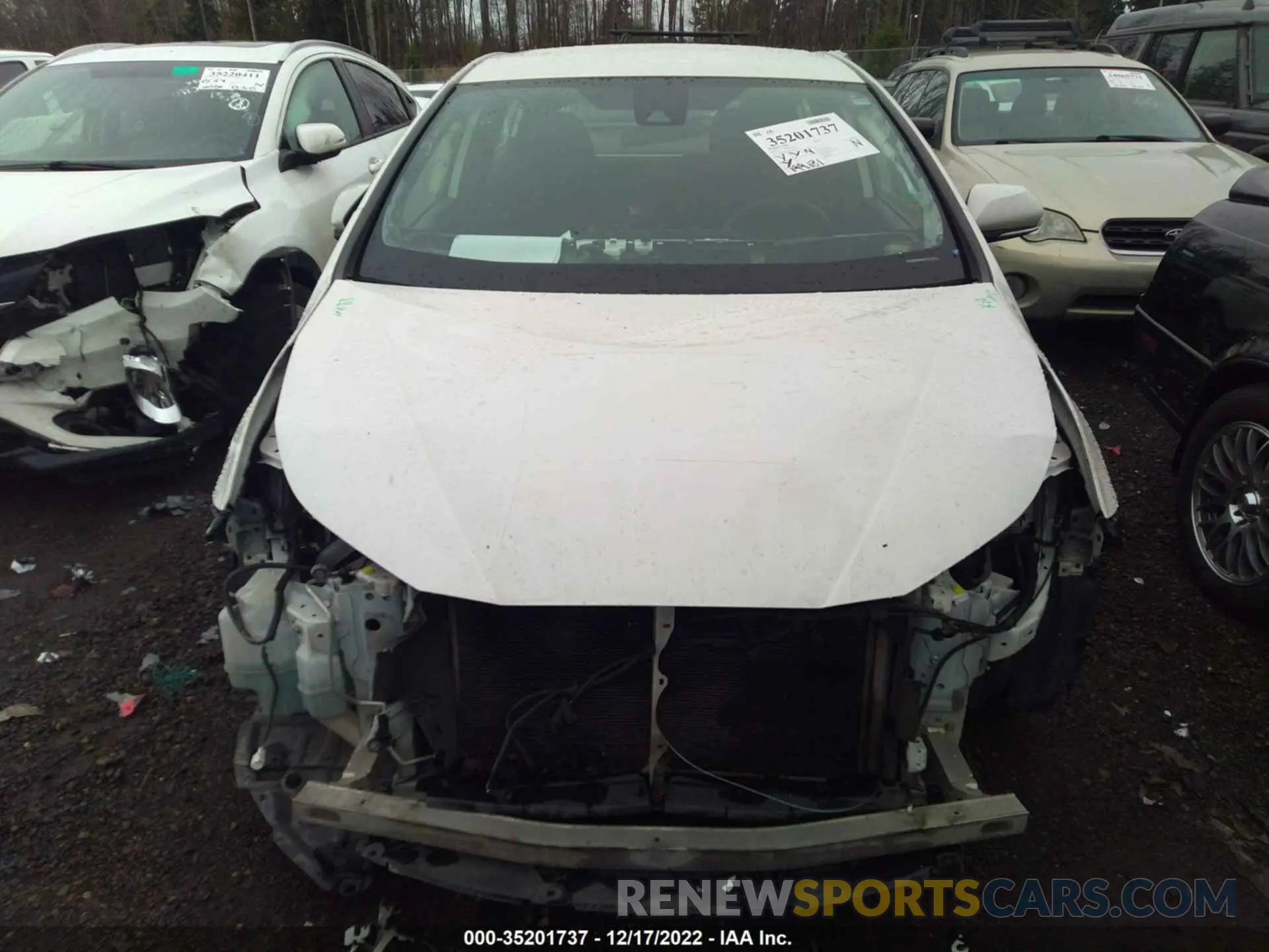 6 fotografías del automóvil dañado JTDKARFU0K3096976 TOYOTA PRIUS 2019