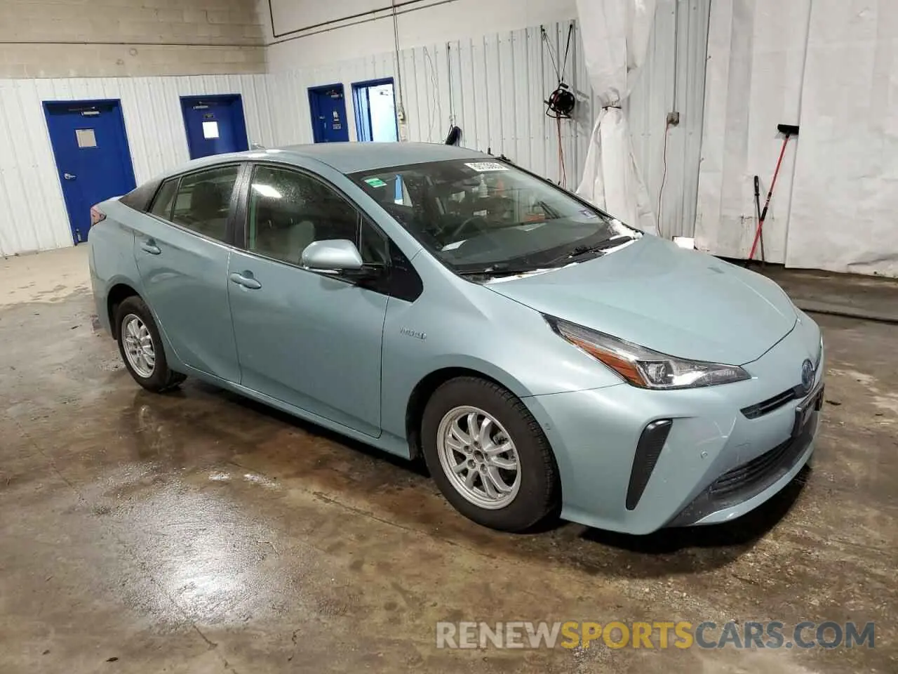 4 fotografías del automóvil dañado JTDKARFU1K3073528 TOYOTA PRIUS 2019