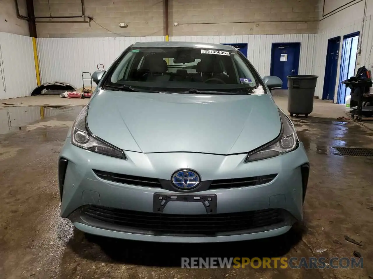 5 fotografías del automóvil dañado JTDKARFU1K3073528 TOYOTA PRIUS 2019