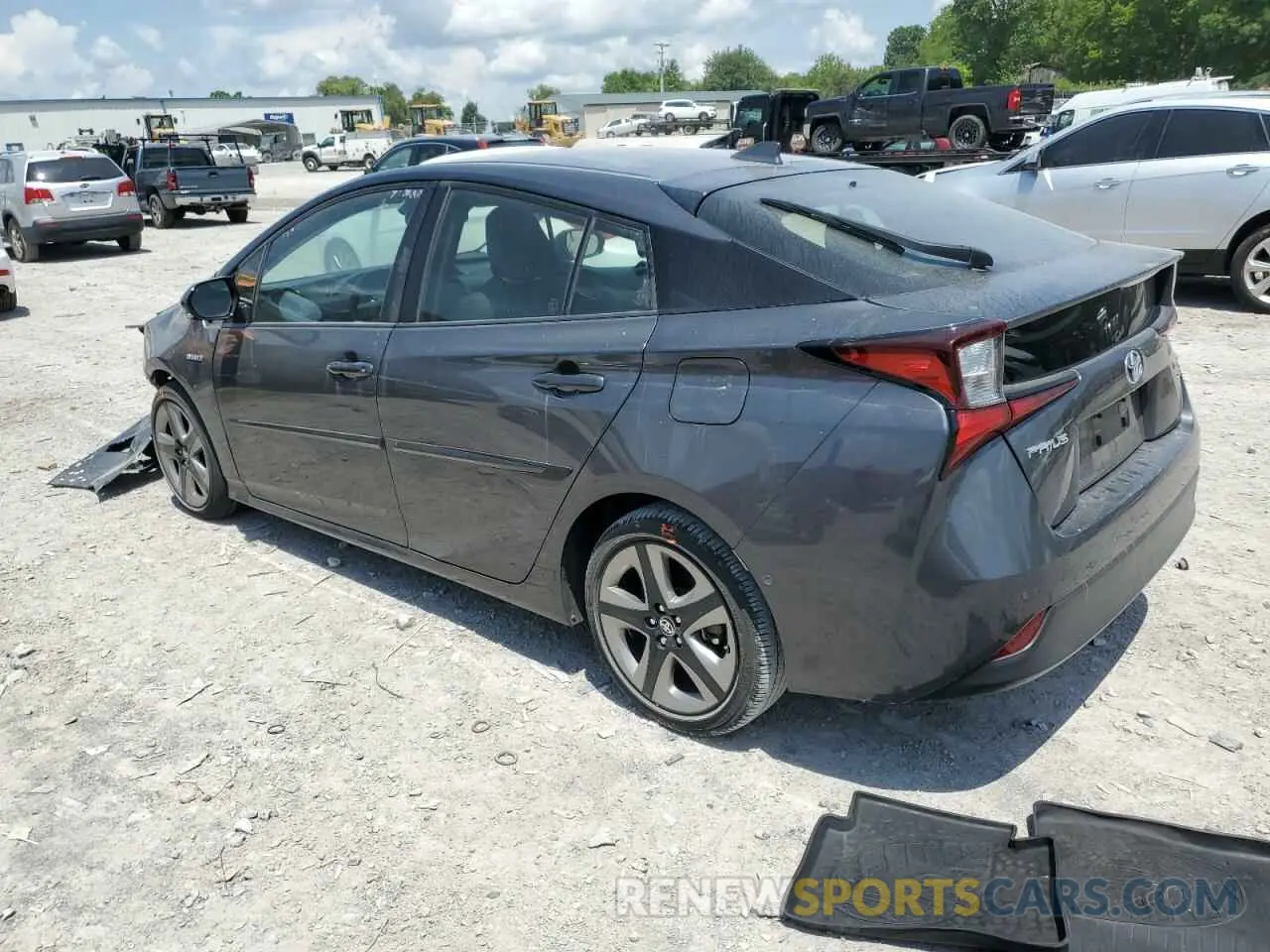2 fotografías del automóvil dañado JTDKARFU1K3079216 TOYOTA PRIUS 2019