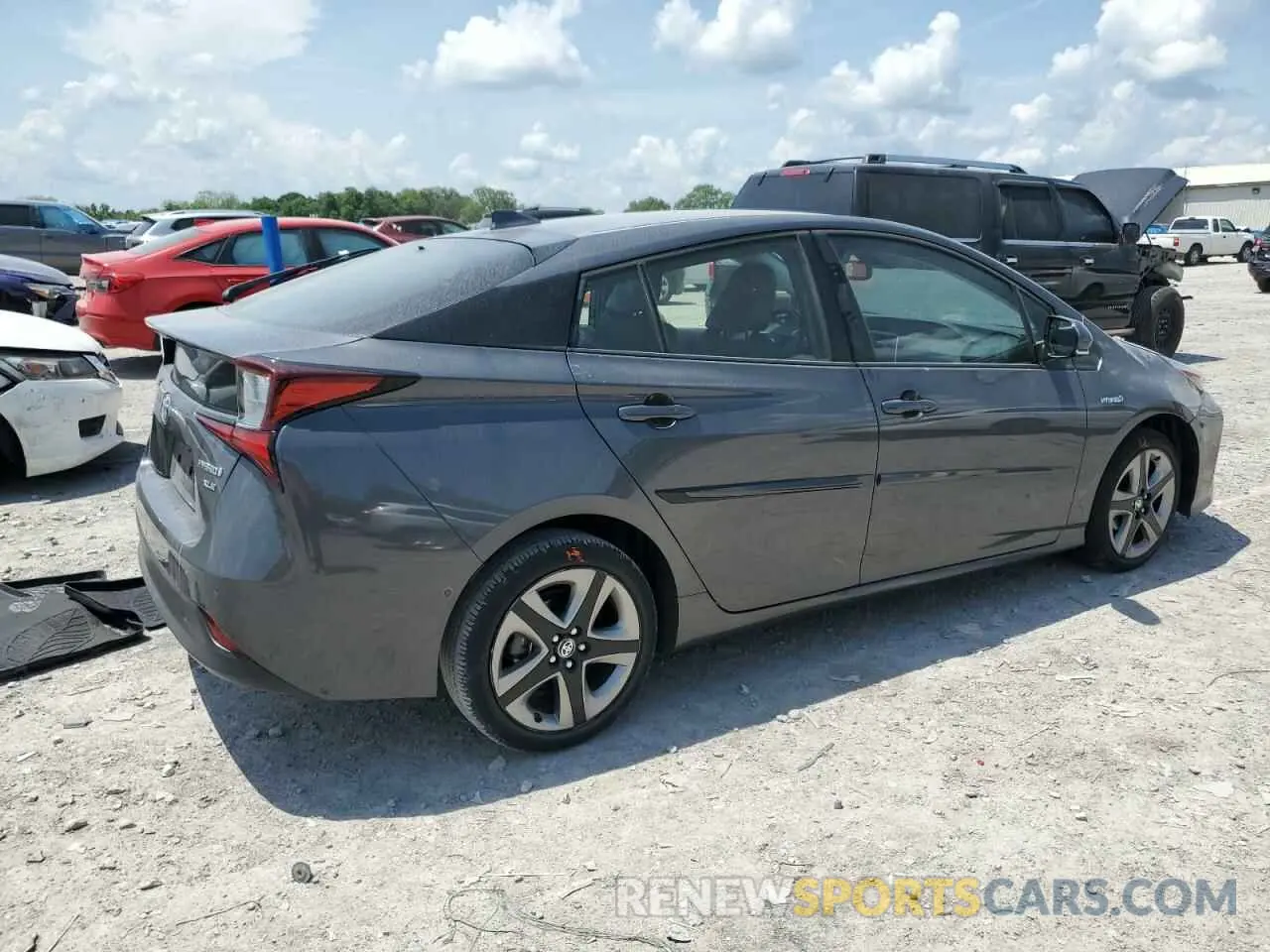 3 fotografías del automóvil dañado JTDKARFU1K3079216 TOYOTA PRIUS 2019