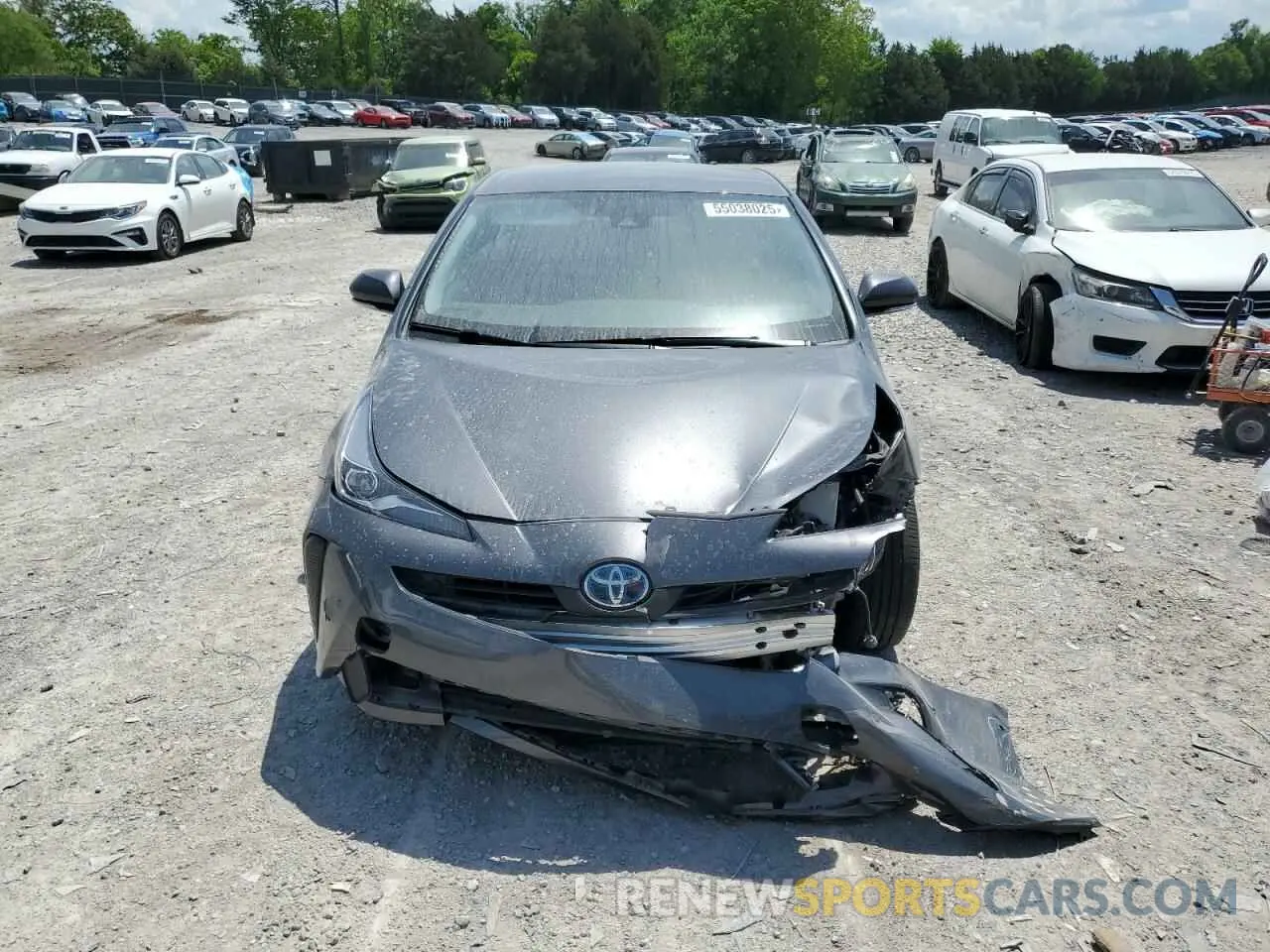 5 fotografías del automóvil dañado JTDKARFU1K3079216 TOYOTA PRIUS 2019