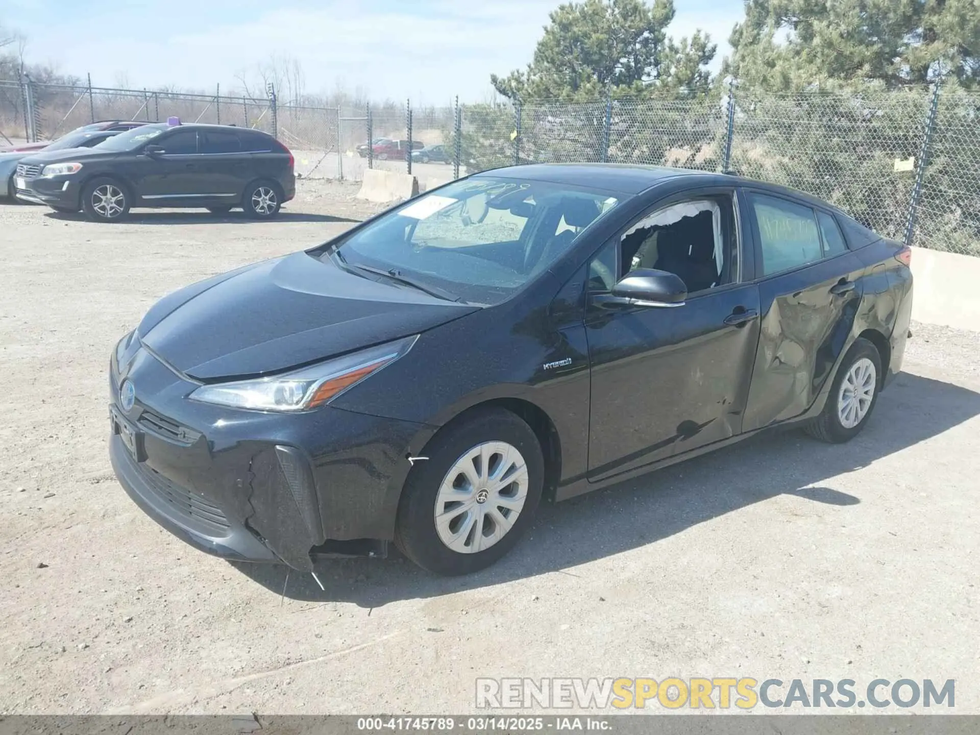 2 fotografías del automóvil dañado JTDKARFU1K3092063 TOYOTA PRIUS 2019